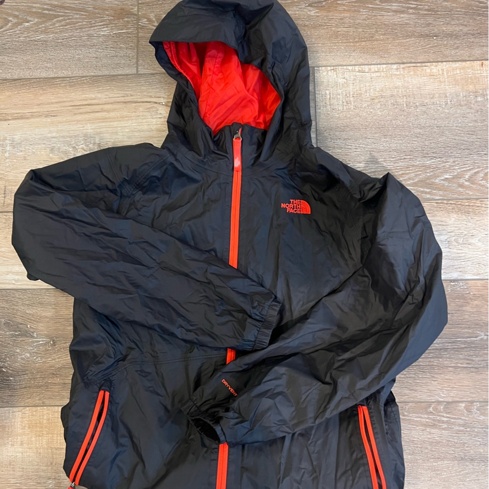 The North Face - Rain Coat wind breaker black youth xl 18-20